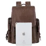 Premium vintage multifunctional leather backpack - Image 12