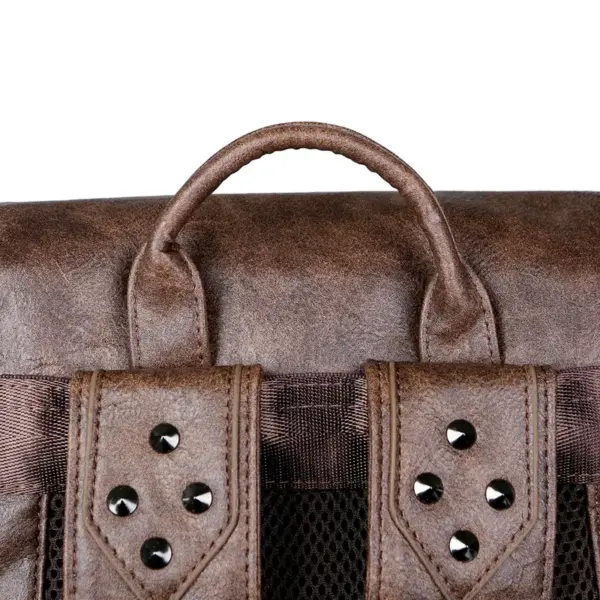 Premium vintage multifunctional leather backpack - Image 17
