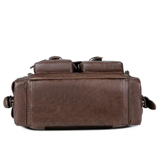 Premium vintage multifunctional leather backpack - Image 20