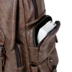 Premium vintage multifunctional leather backpack - Image 25