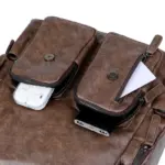 Premium vintage multifunctional leather backpack - Image 27