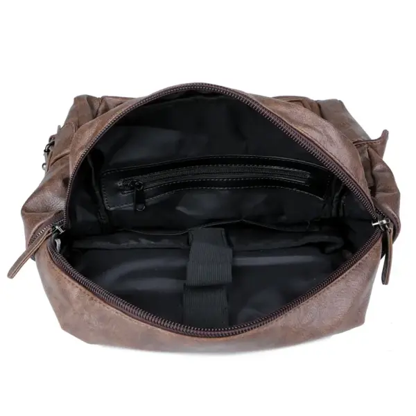 Premium vintage multifunctional leather backpack - Image 29