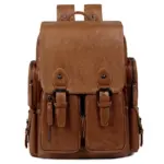 Premium vintage multifunctional leather backpack