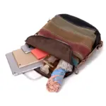 Rainbow pattern multifunctional canvas backpack - Image 17