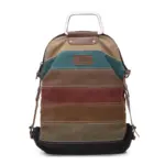 Rainbow pattern multifunctional canvas backpack