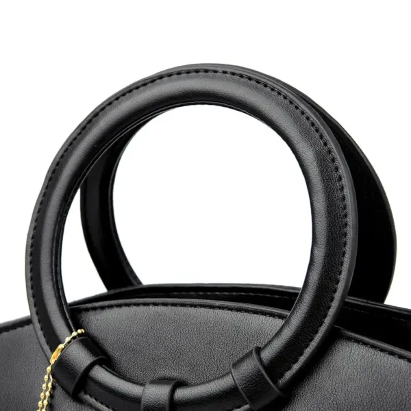 Round handle ostrich pattern tote bag - Image 6