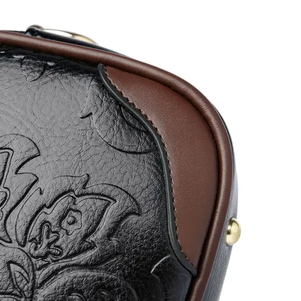 Round pattern flower embossed handbag - Image 9