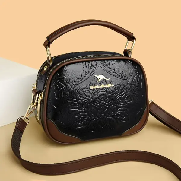 Round pattern flower embossed handbag - Image 11