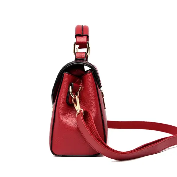 Snakeskin flap decor satchel bag - Image 4