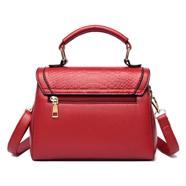 Snakeskin flap decor satchel bag - Image 5