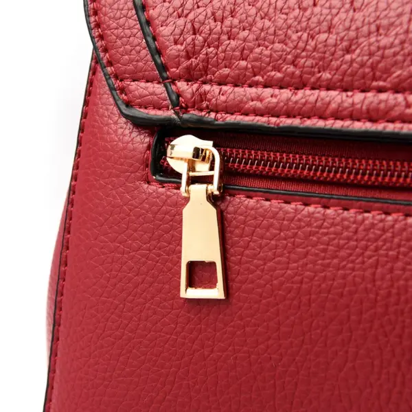 Snakeskin flap decor satchel bag - Image 9