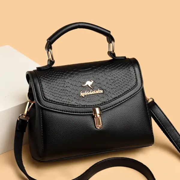 Snakeskin flap decor satchel bag - Image 12