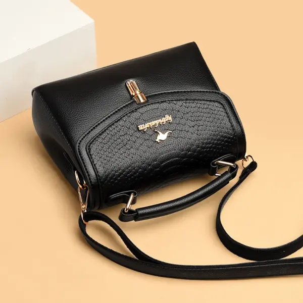 Snakeskin flap decor satchel bag - Image 13