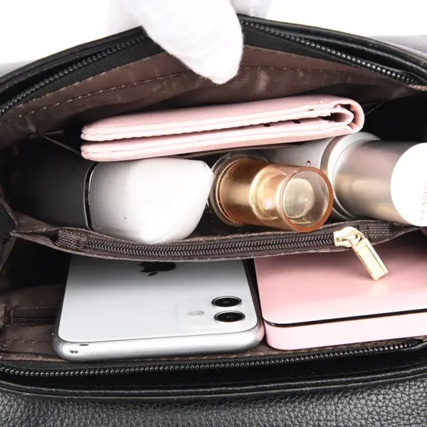 Snakeskin flap decor satchel bag - Image 19