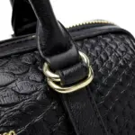 Snakeskin embossed women tote bag - Image 7