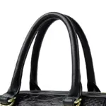 Snakeskin embossed women tote bag - Image 2
