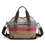 Splicing pattern premium canvas tote bag - Image 10