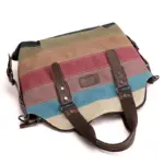 Splicing pattern premium canvas tote bag - Image 11