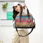 Splicing pattern premium canvas tote bag - Image 3