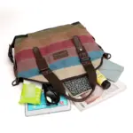 Splicing pattern premium canvas tote bag - Image 20