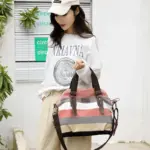 Splicing pattern premium canvas tote bag - Image 5