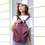 Stylish canvas women backpack - Image 4