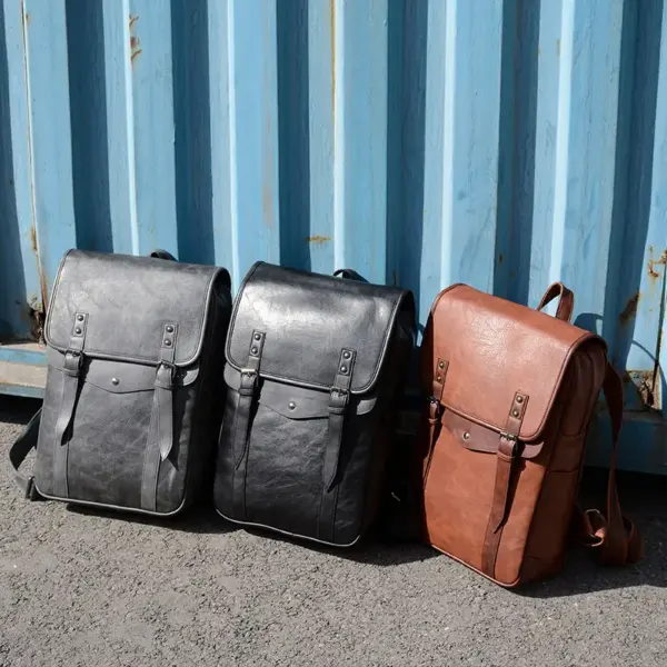 Vintage large capacity backpack - Image 2