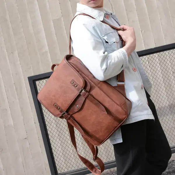 Vintage large capacity backpack - Image 10