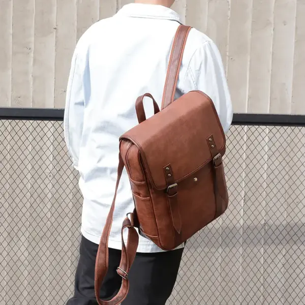 Vintage large capacity backpack - Image 11