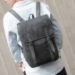 Vintage large capacity backpack - Image 4