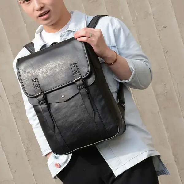 Vintage large capacity backpack - Image 5