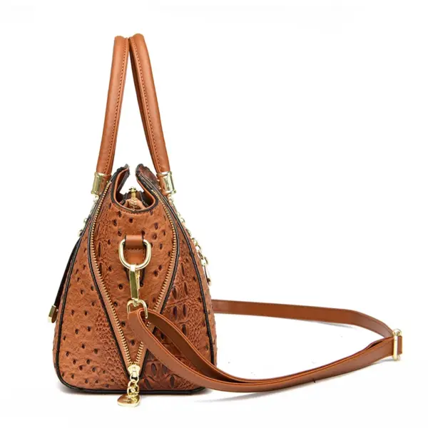 Vintage luxury crocodile women tote bag - Image 2