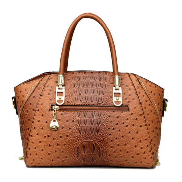 Vintage luxury crocodile women tote bag - Image 3