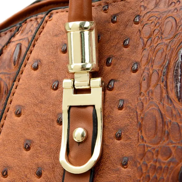 Vintage luxury crocodile women tote bag - Image 6