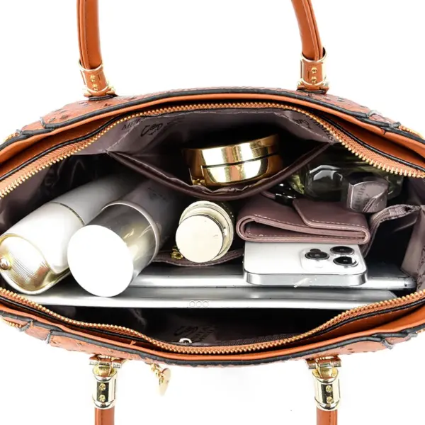 Vintage luxury crocodile women tote bag - Image 13