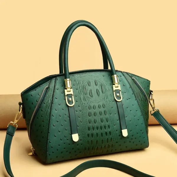 Vintage luxury crocodile women tote bag - Image 17