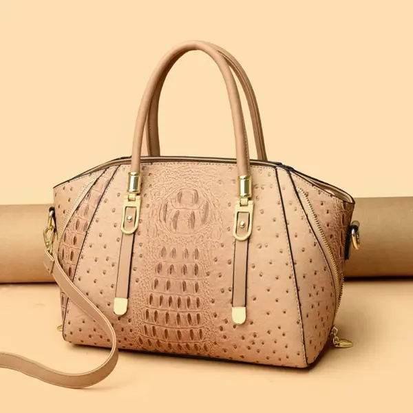 Vintage luxury crocodile women tote bag - Image 19