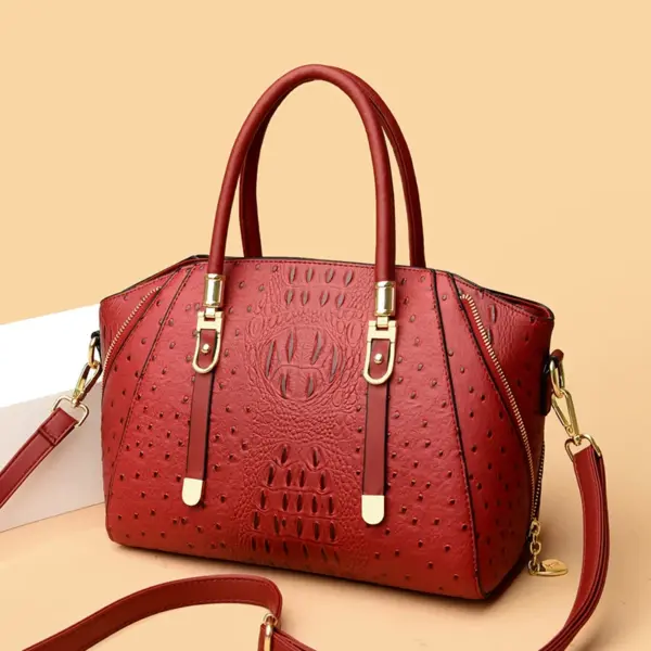 Vintage luxury crocodile women tote bag - Image 20