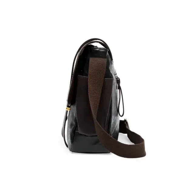 Vintage men`s leather messenger bag - Image 12