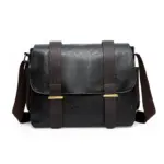 Vintage men`s leather messenger bag