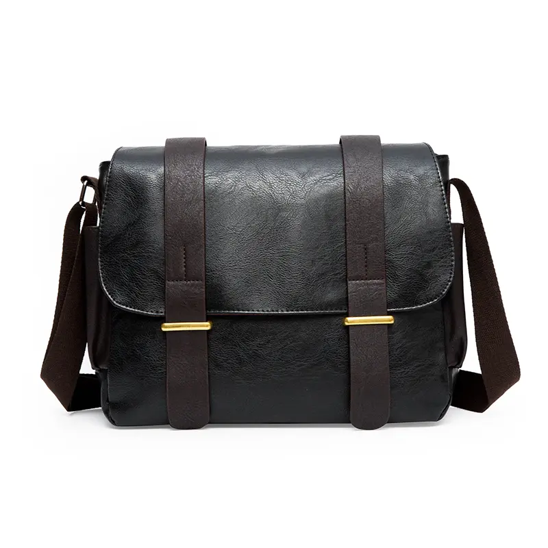 Vintage men`s leather messenger bag