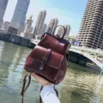 Vintage classic exquisite leather backpack - Image 9