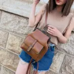 Vintage classic exquisite leather backpack - Image 14