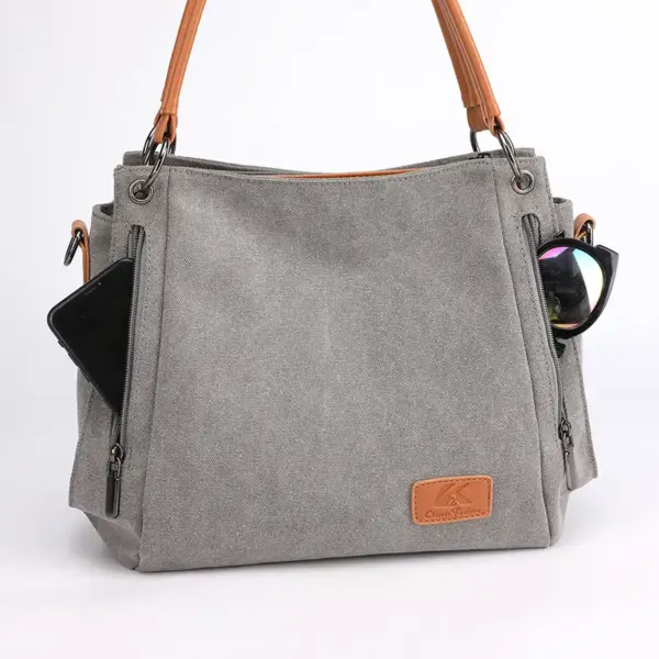 Women canvas shoulder tote bag - Image 18