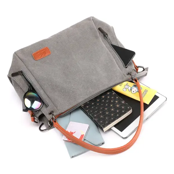 Women canvas shoulder tote bag - Image 19