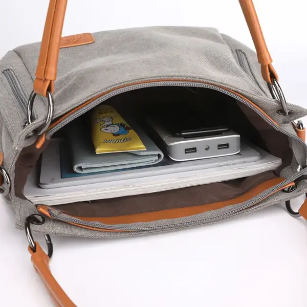 Women canvas shoulder tote bag - Image 20