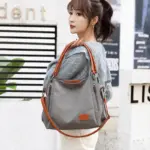 Women canvas shoulder tote bag - Image 5