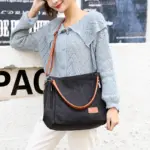Women canvas shoulder tote bag - Image 8