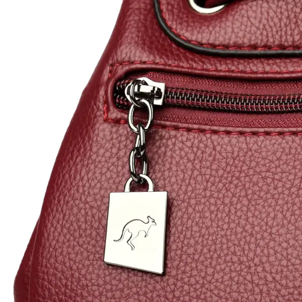 Women stylish leather backpack - Image 8