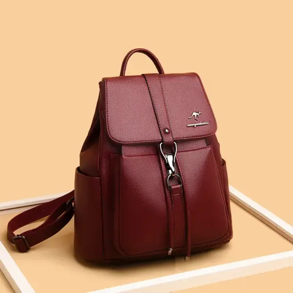 Women stylish leather backpack - Image 10